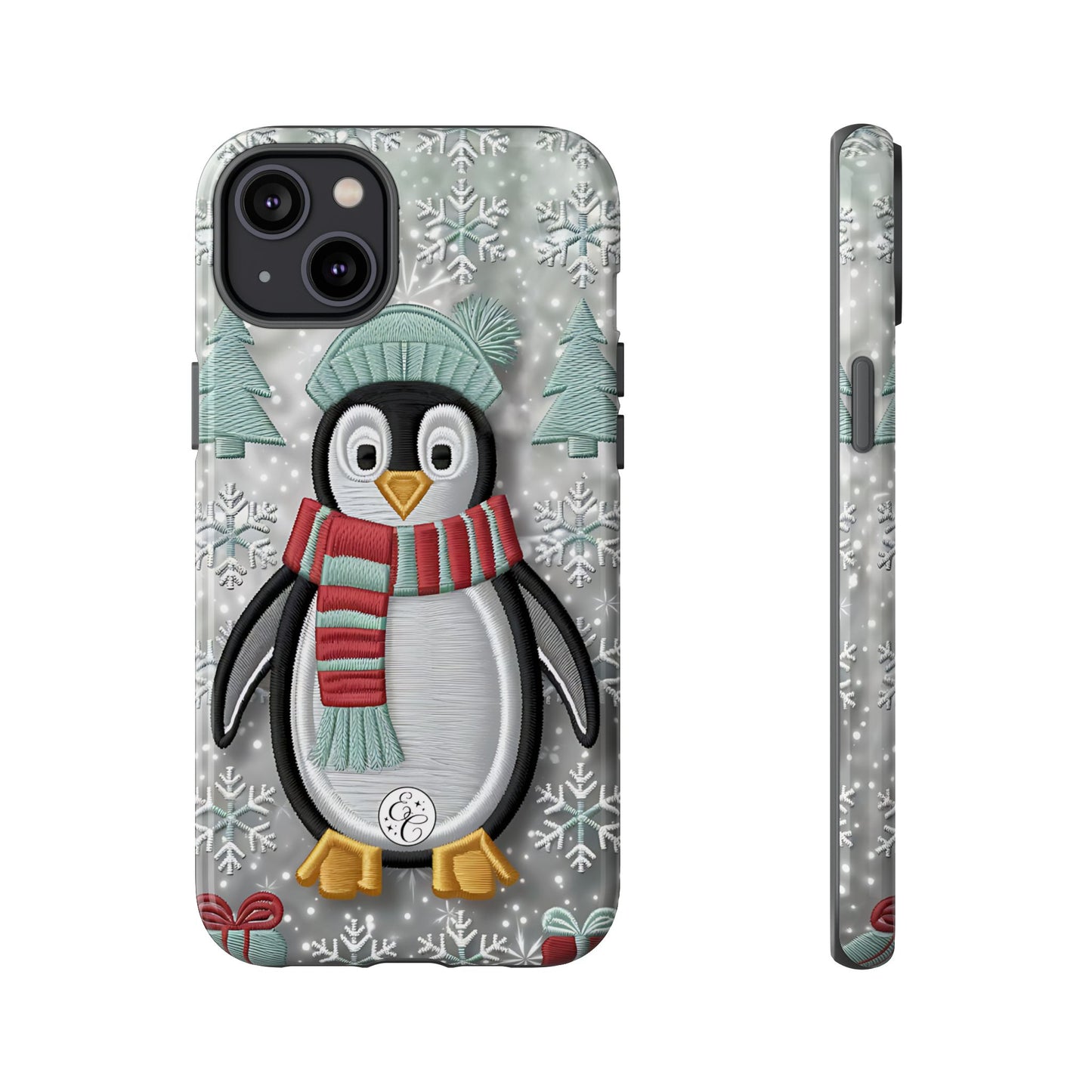 Cute Christmas Penguin Tough Phone Case