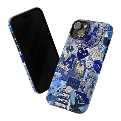 Blue Collage Tough Phone Case