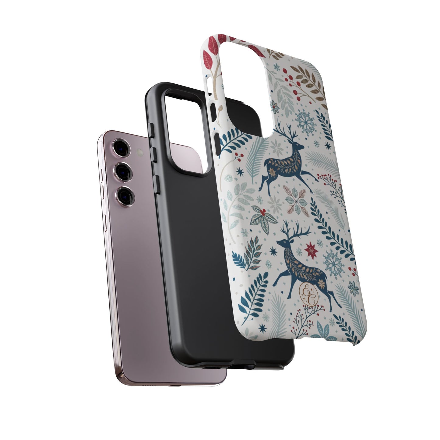 Blue Winter Deer Tough Phone Case