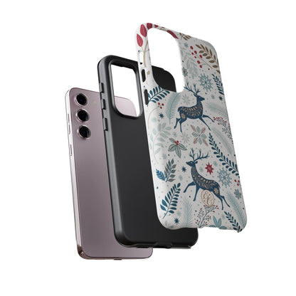 Blue Winter Deer Tough Phone Case