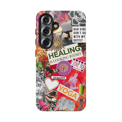 Yoga and Meditation Collage Tough Phone Case