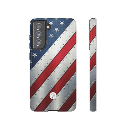 Metallic American Flag Tough Phone Case