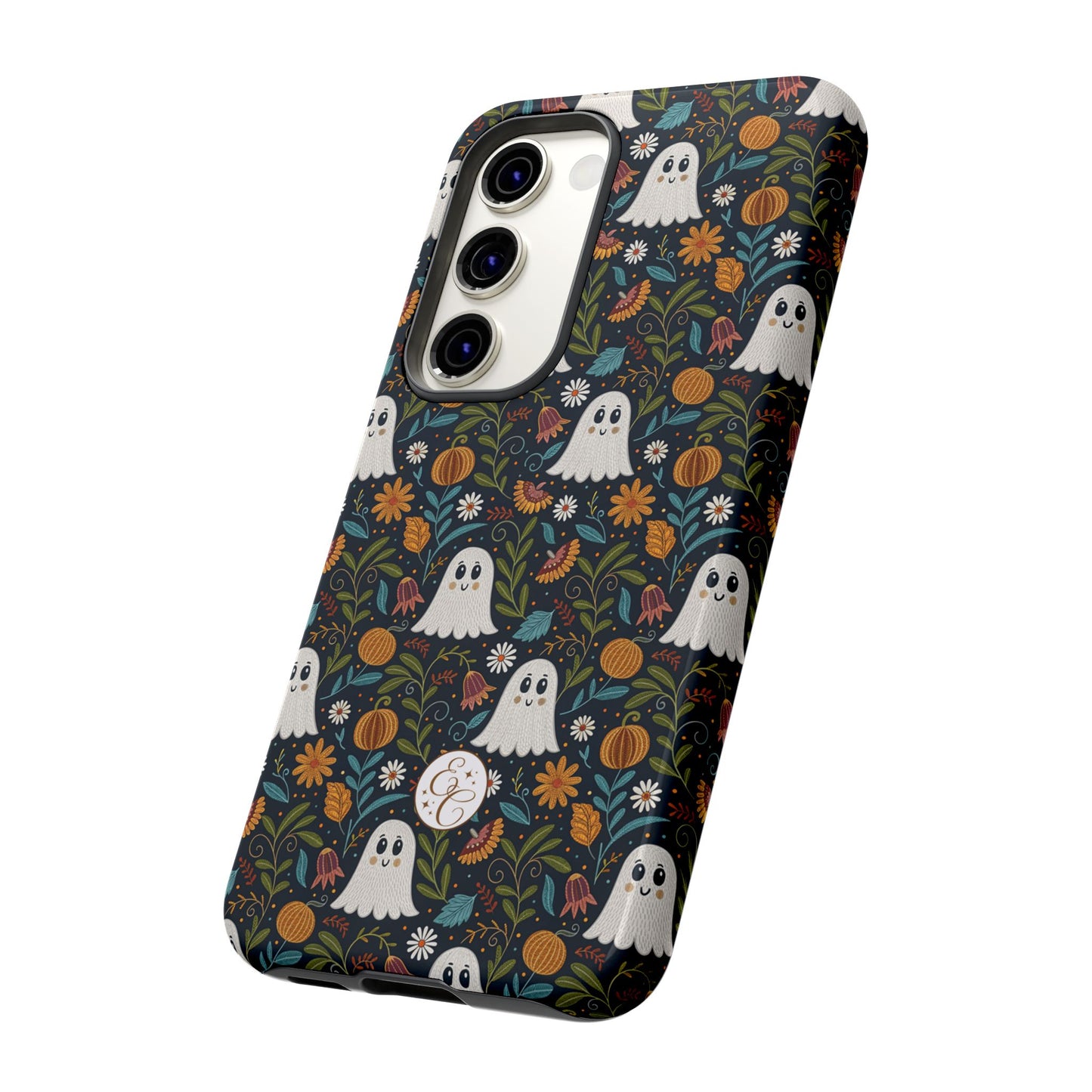 Boho Halloween Ghost Pattern Tough Phone Case