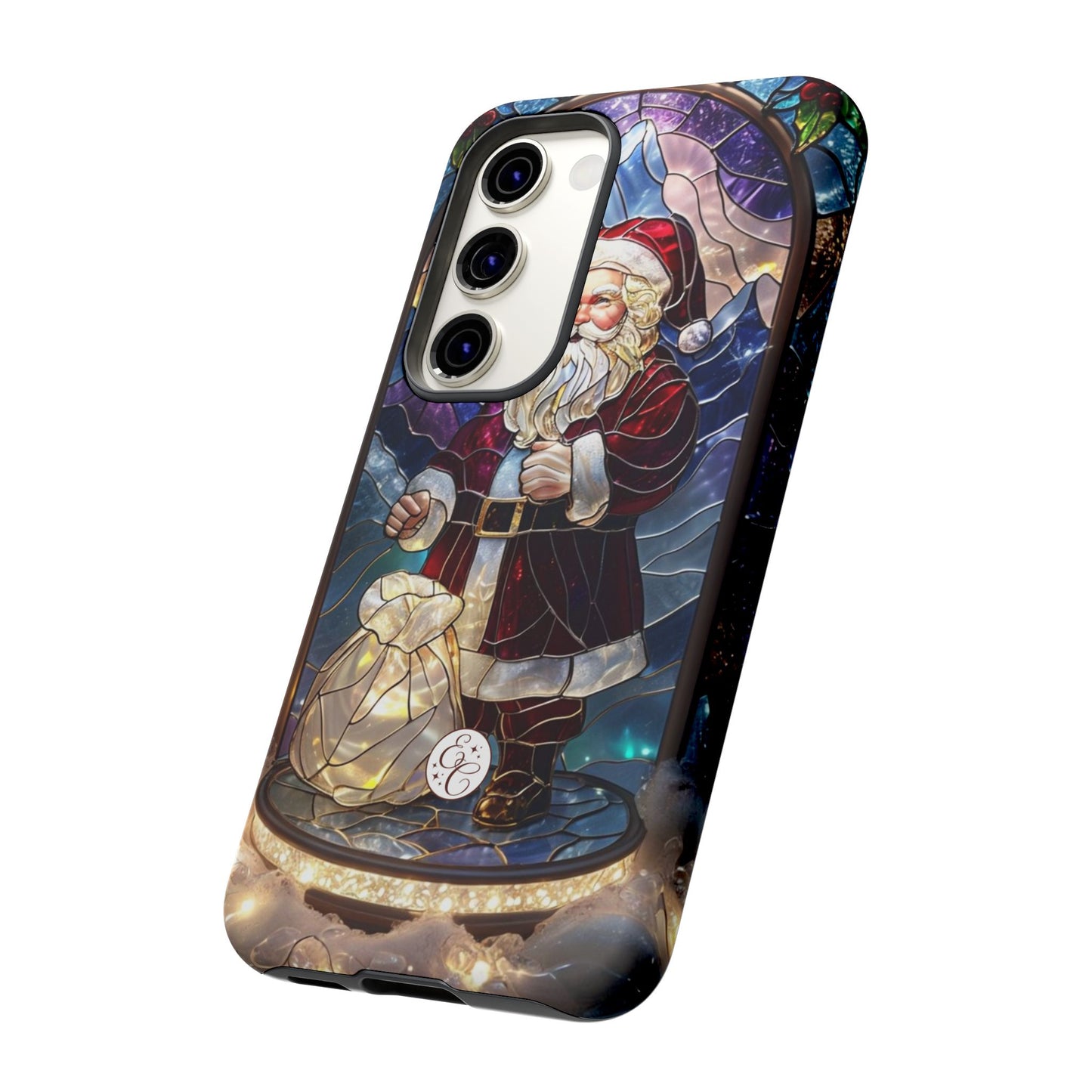 Santa Claus Stained Glass Tough Phone Case