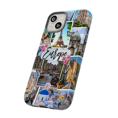 Europe Travel Collage Tough Phone Case