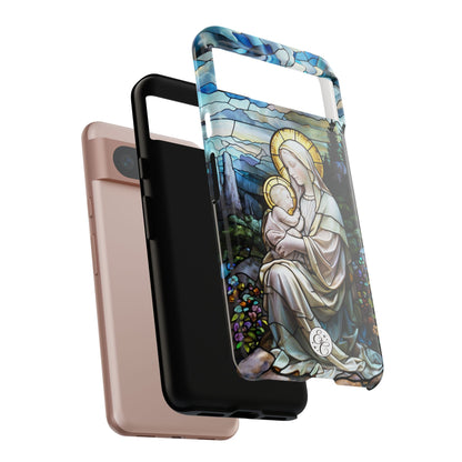 Virgin Mary with Baby Jesus Stained Glass Tough Phone Case