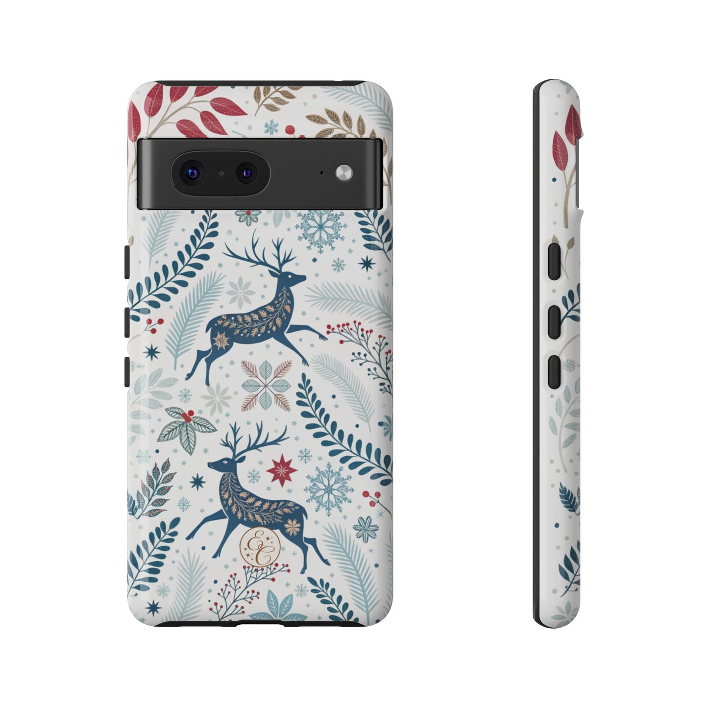 Blue Winter Deer Tough Phone Case