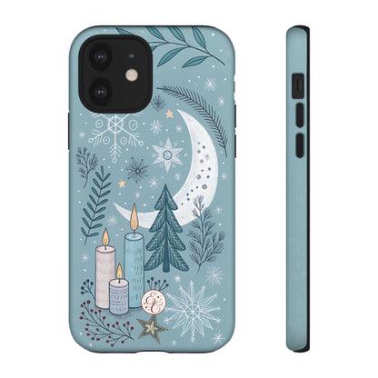 Winter Moon & Candles Tough Phone Case