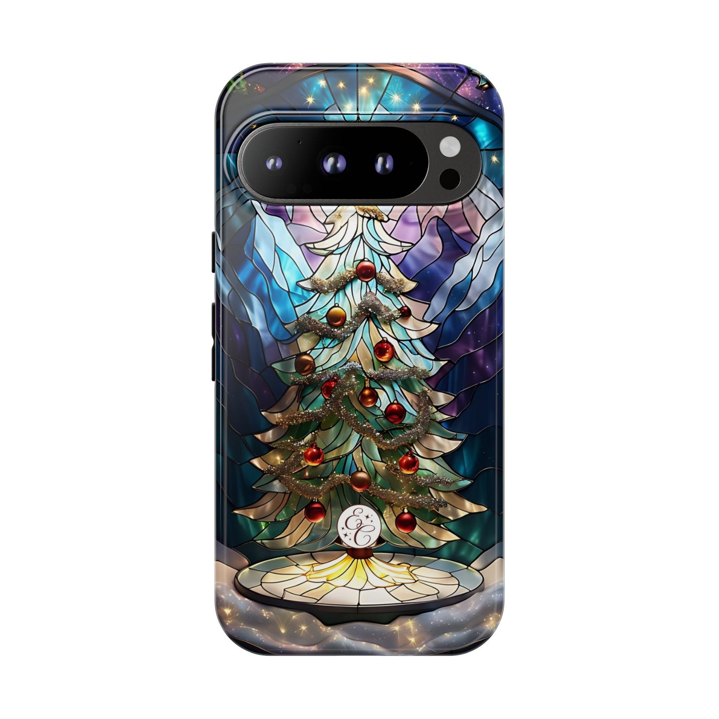 Christmas Tree Stained Glass Tough Phone Case