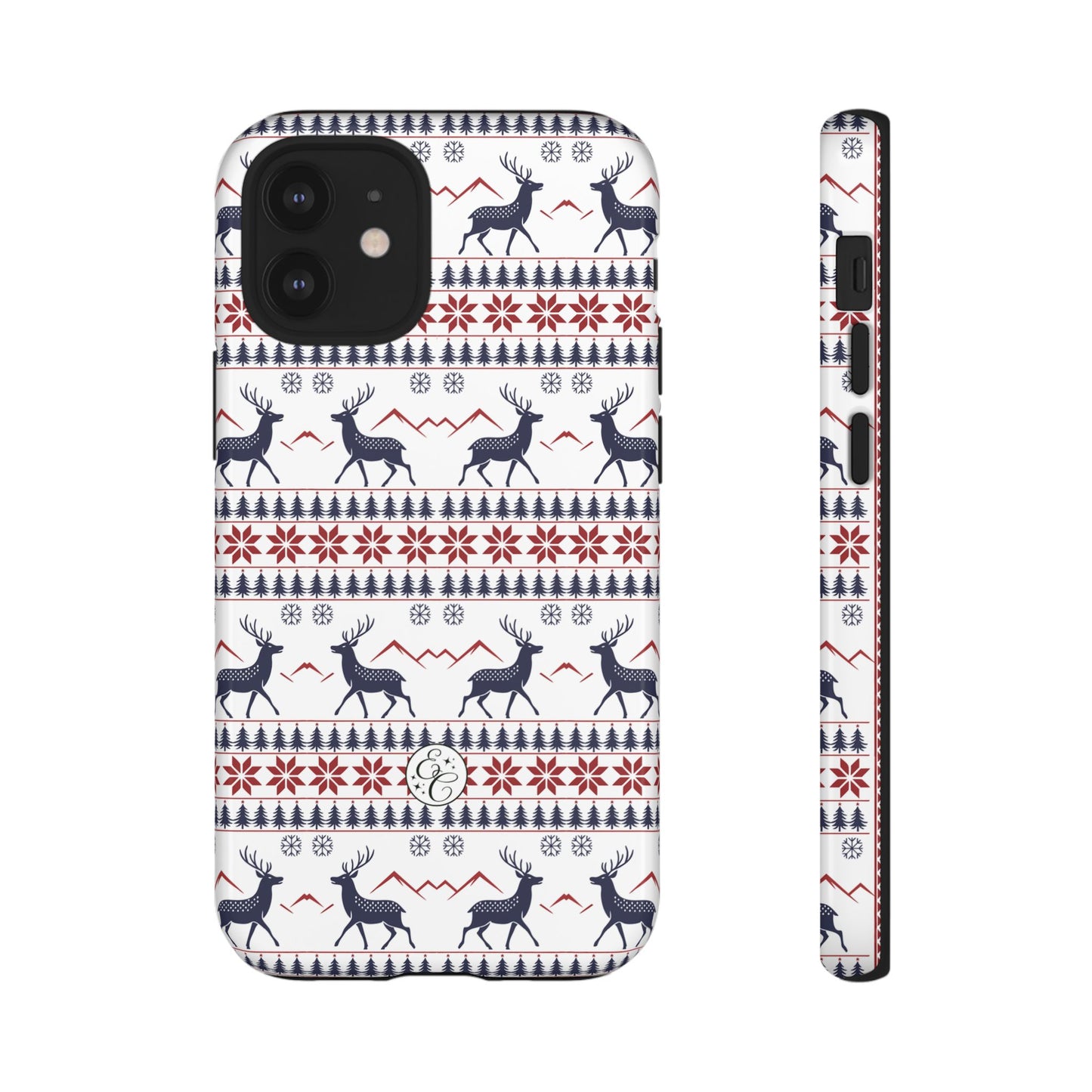 Christmas Reindeer Pattern Tough Phone Case