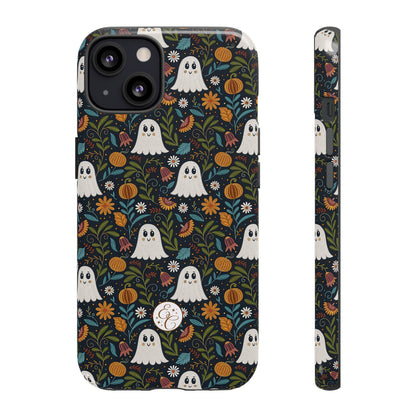 Boho Halloween Ghost Pattern Tough Phone Case
