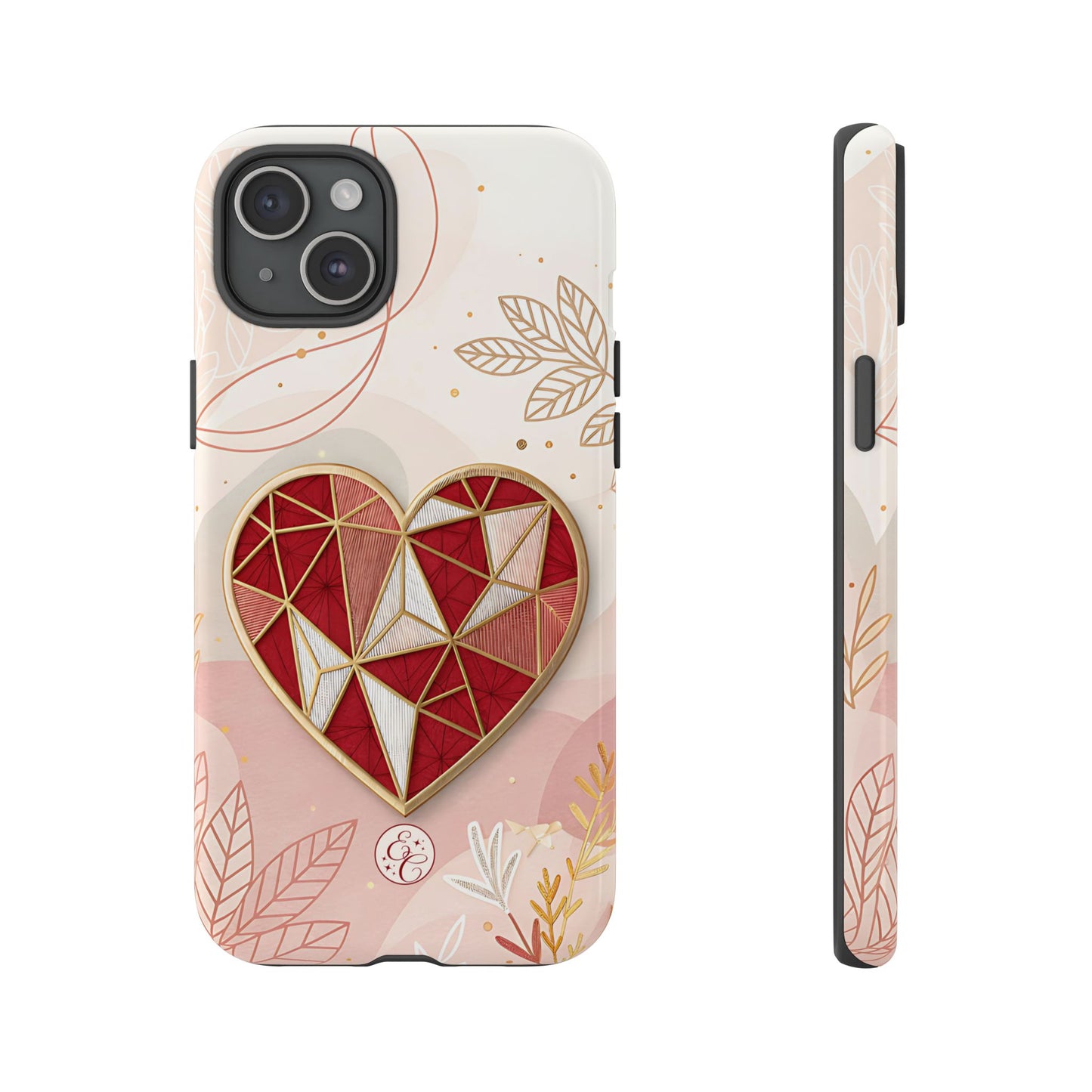 Geometric Heart Tough Phone Case