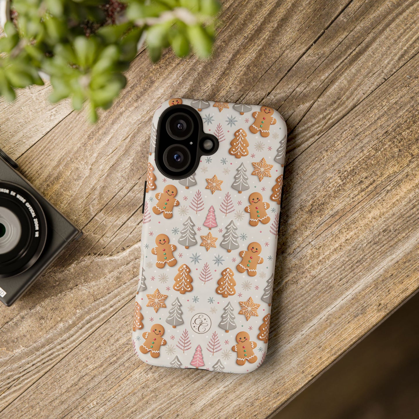 Christmas Gingerbread Man Pattern Tough Phone Case