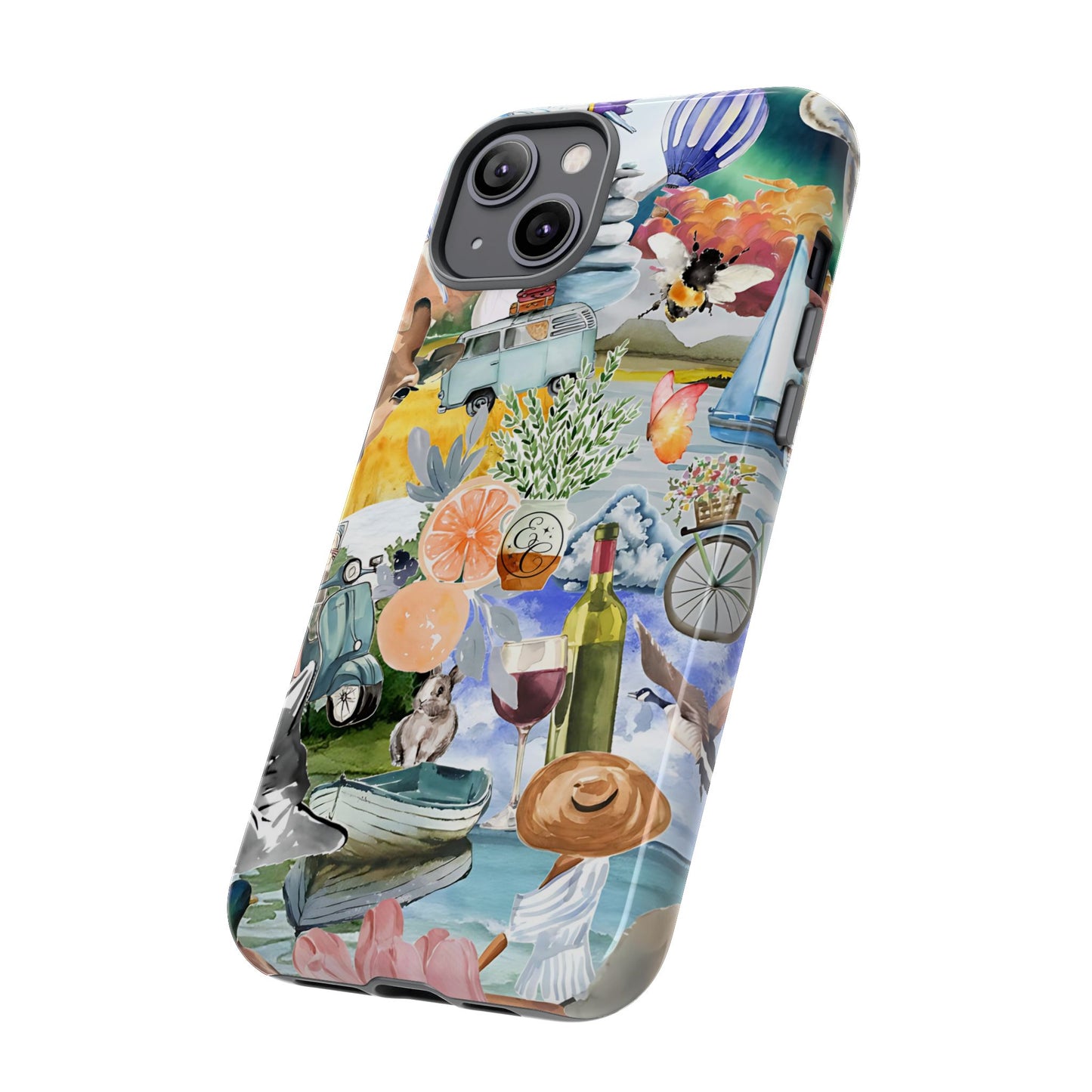 Vintage Travel Collage Tough Phone Case