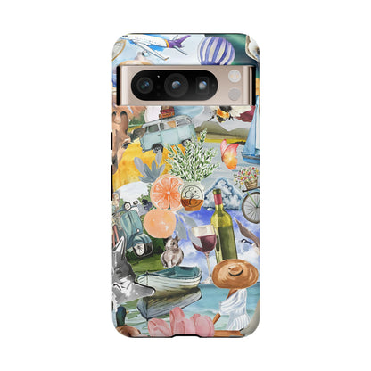 Vintage Travel Collage Tough Phone Case