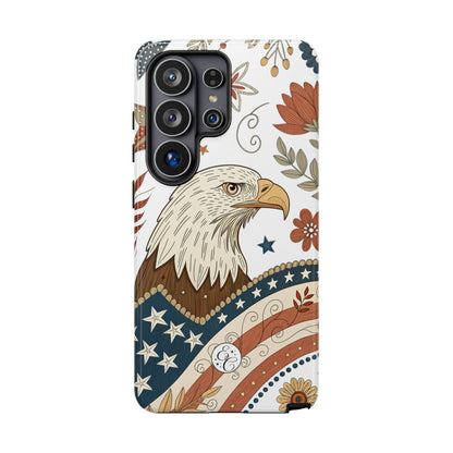 Boho Patriotic Eagle Tough Phone Case