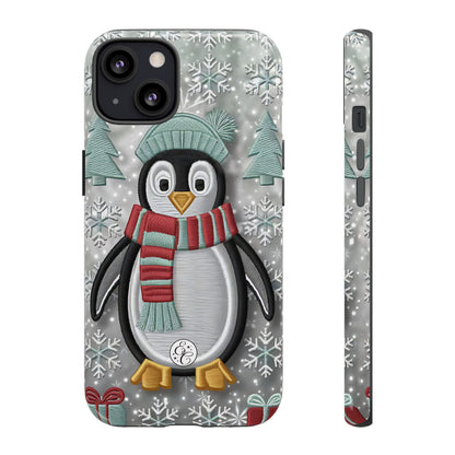 Cute Christmas Penguin Tough Phone Case