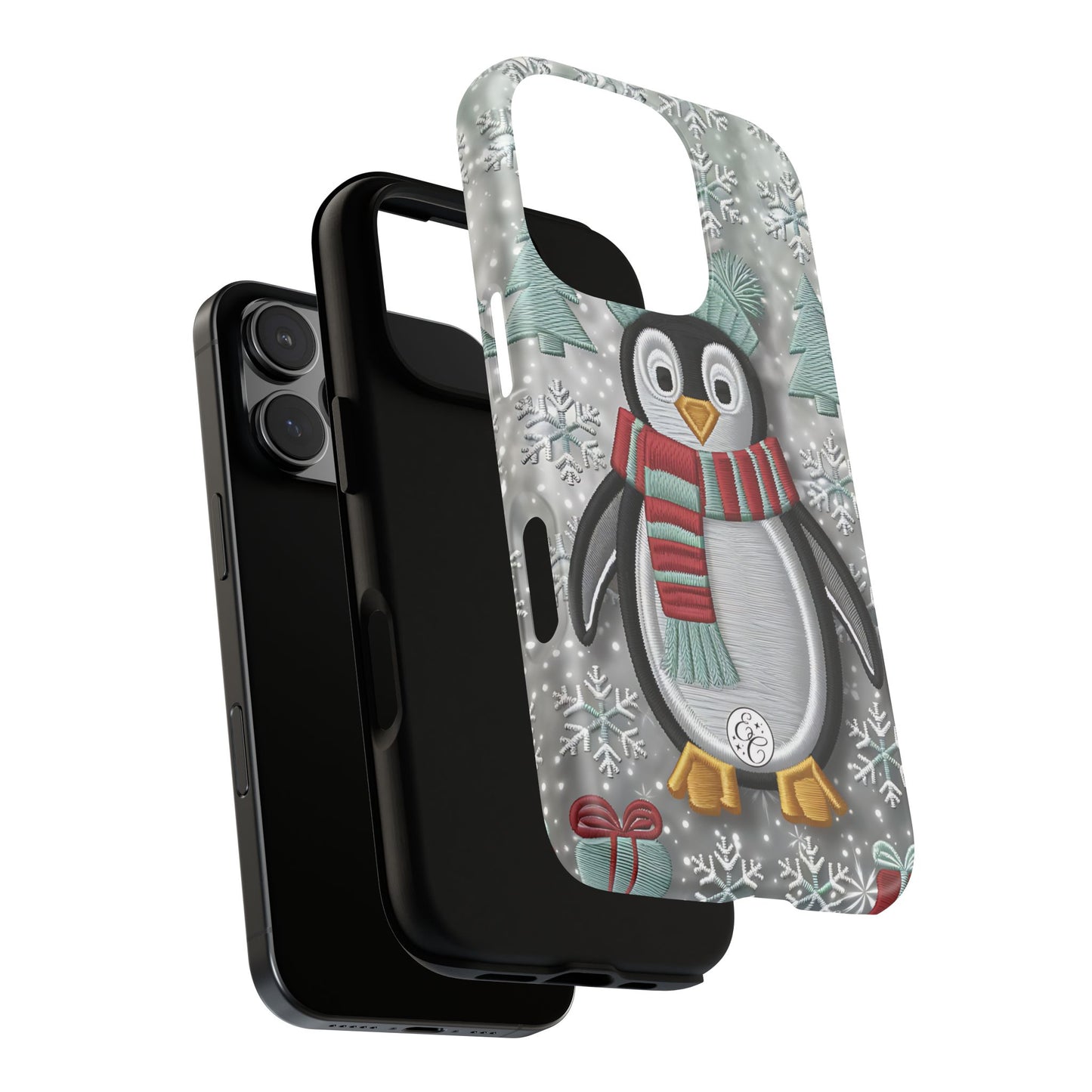 Cute Christmas Penguin Tough Phone Case