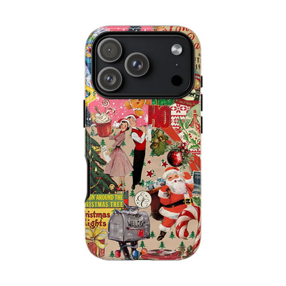 Vintage Christmas Collage Tough Phone Case