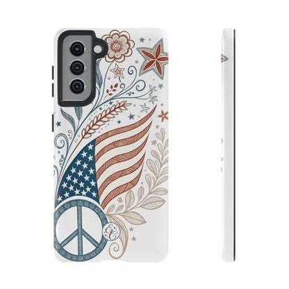 Boho American Flag Tough Phone Case