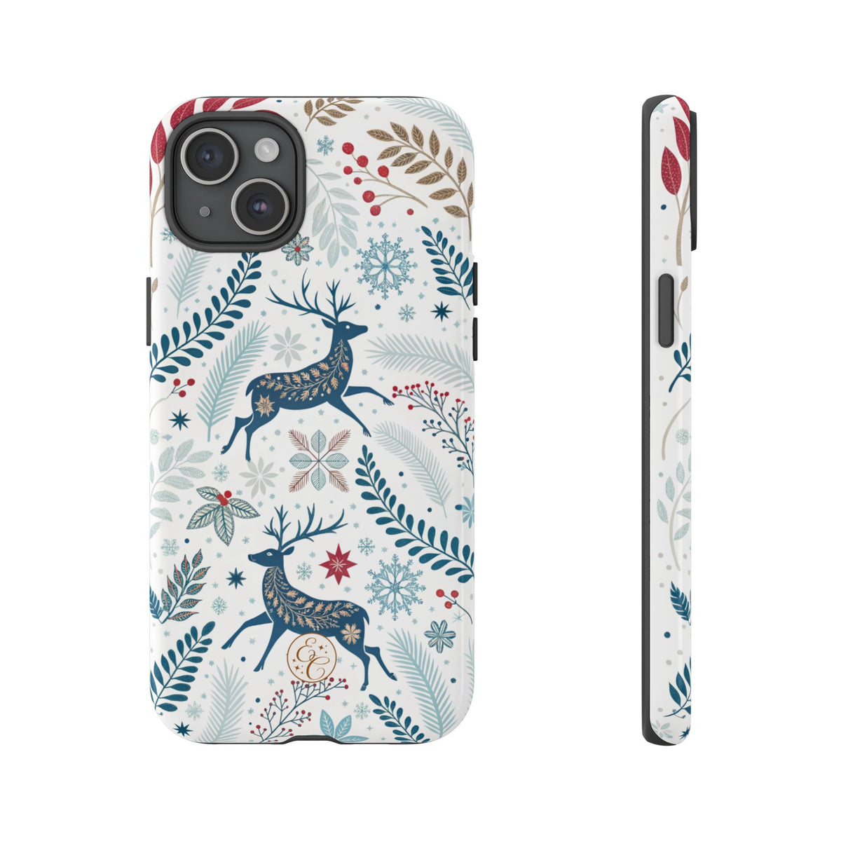 Blue Winter Deer Phone Case