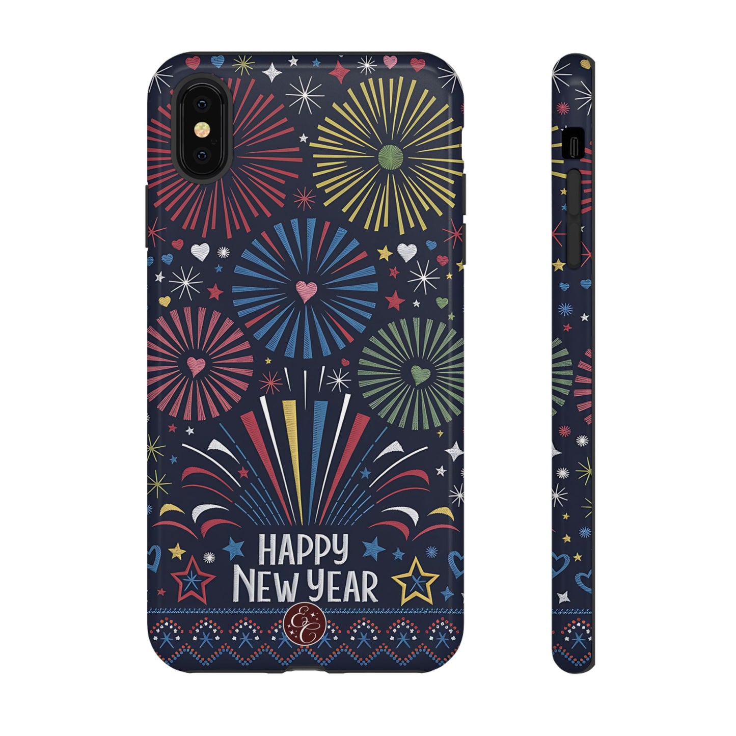 Happy New Year Fireworks Tough Phone Case