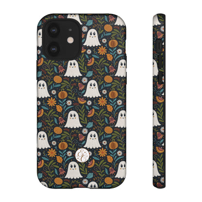 Boho Halloween Ghost Pattern Tough Phone Case