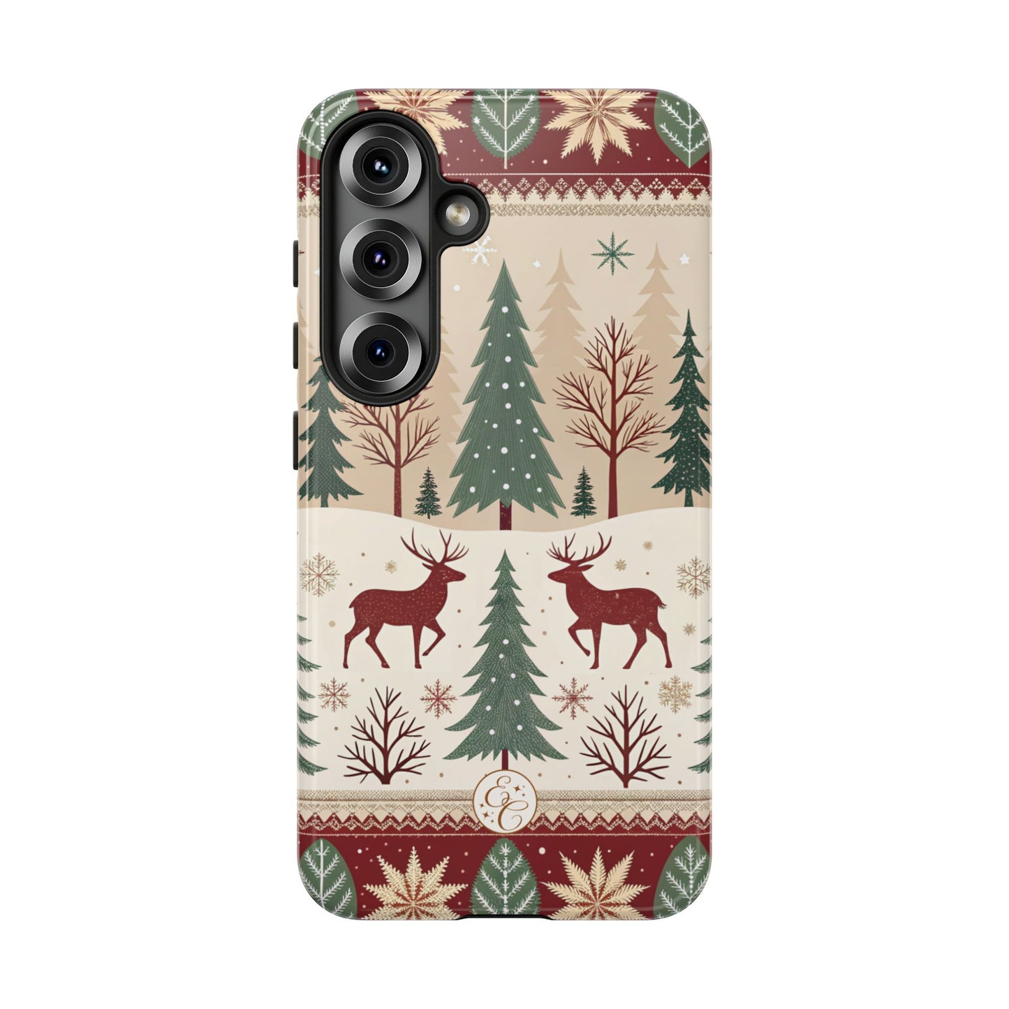Vintage Christmas Reindeer Tough Phone Case