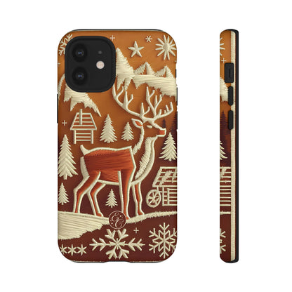 Rustic Reindeer Christmas Phone Case