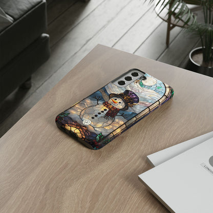 Snowman Stained Glass Phone Case