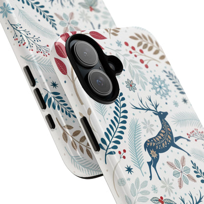 Blue Winter Deer Phone Case