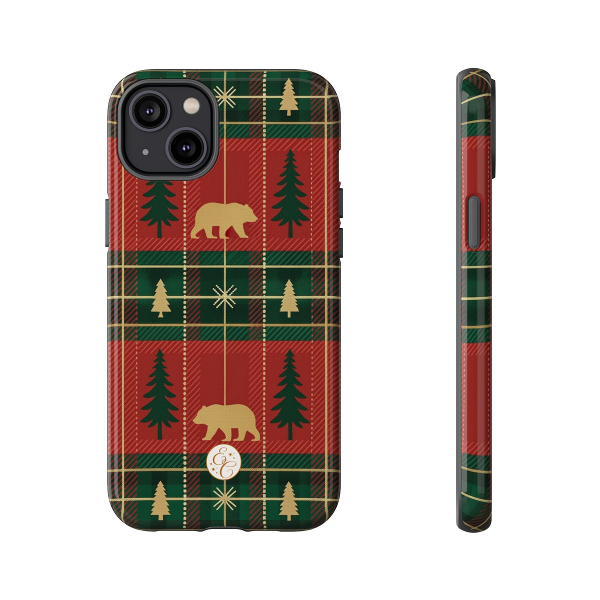 Christmas Bear Plaid Phone Case