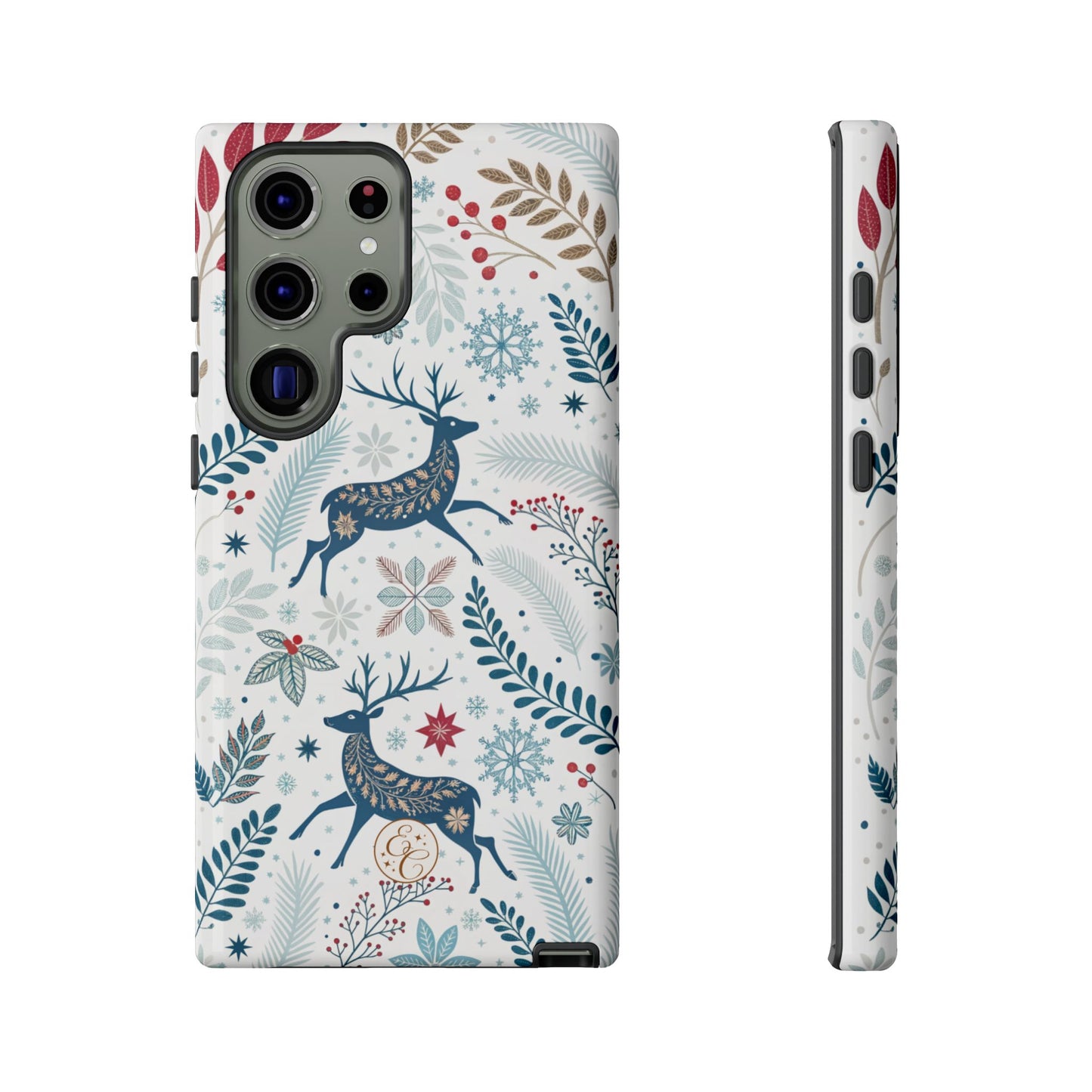 Blue Winter Deer Tough Phone Case