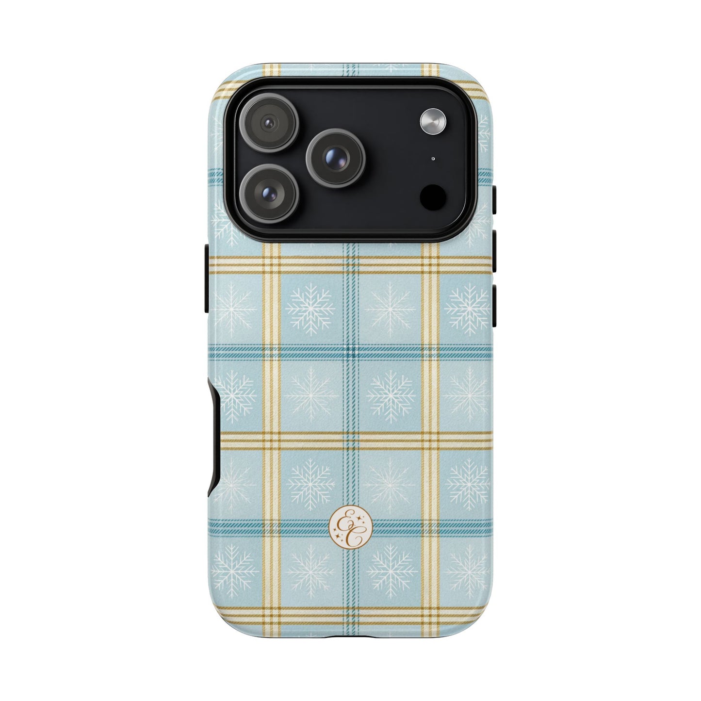Blue Winter Plaid Tough Phone Case