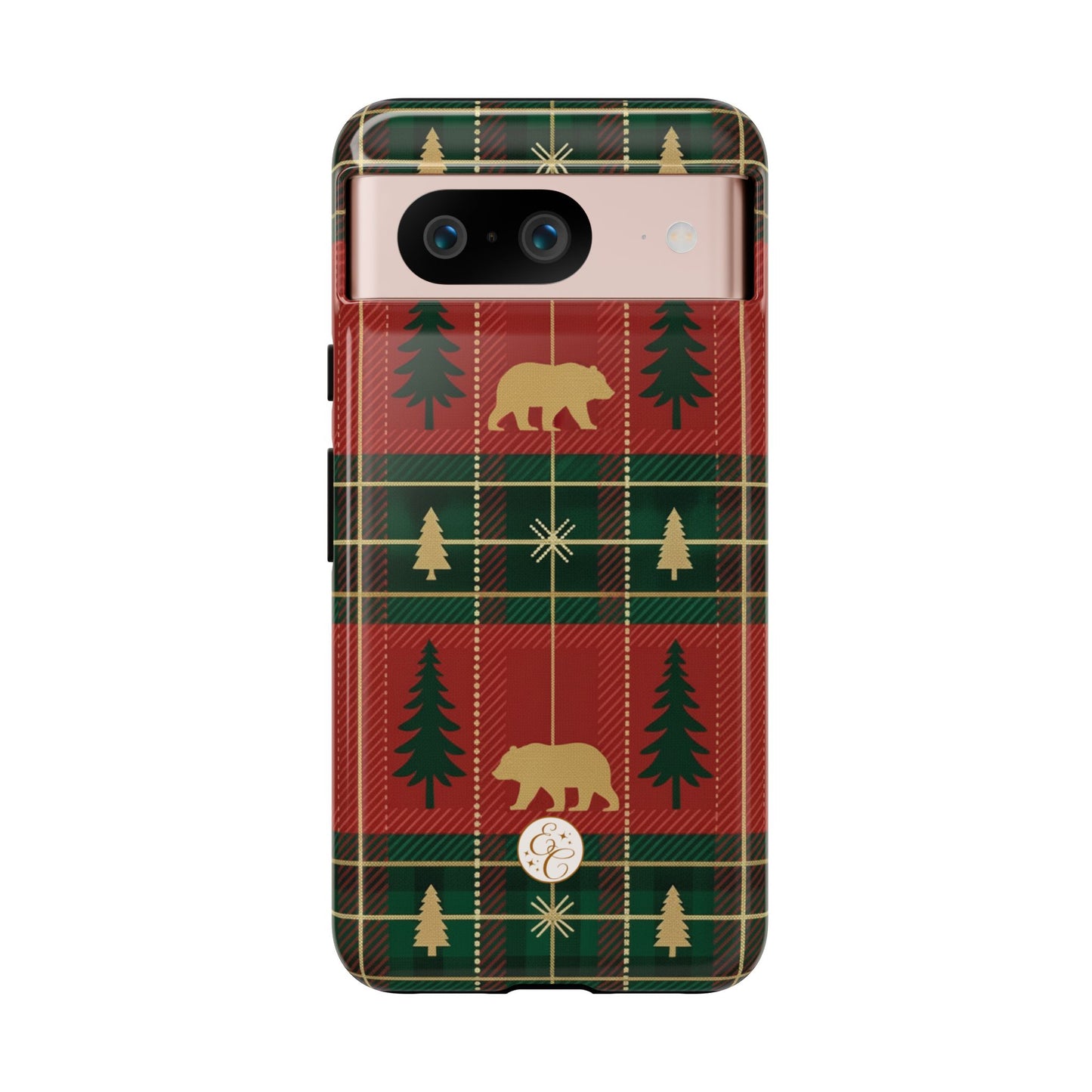 Christmas Bear Plaid Tough Phone Case