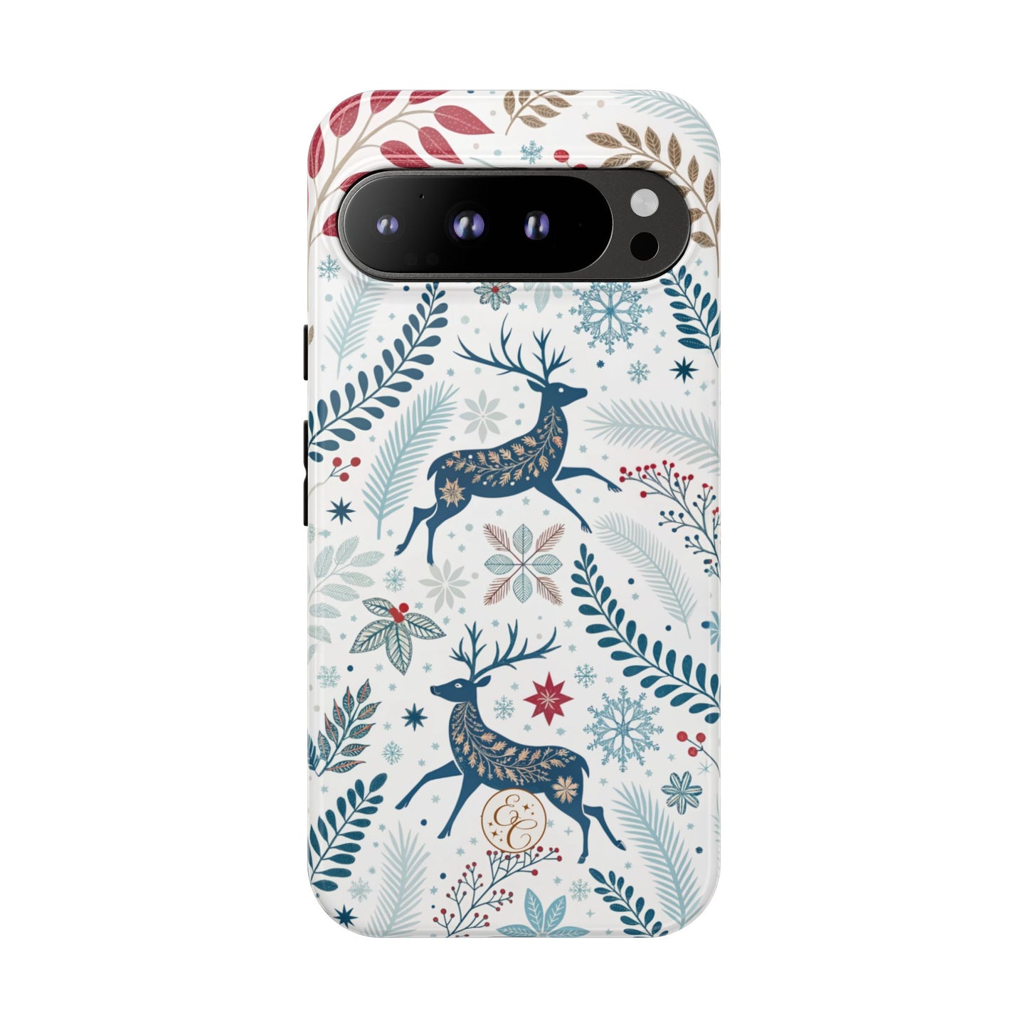 Blue Winter Deer Tough Phone Case