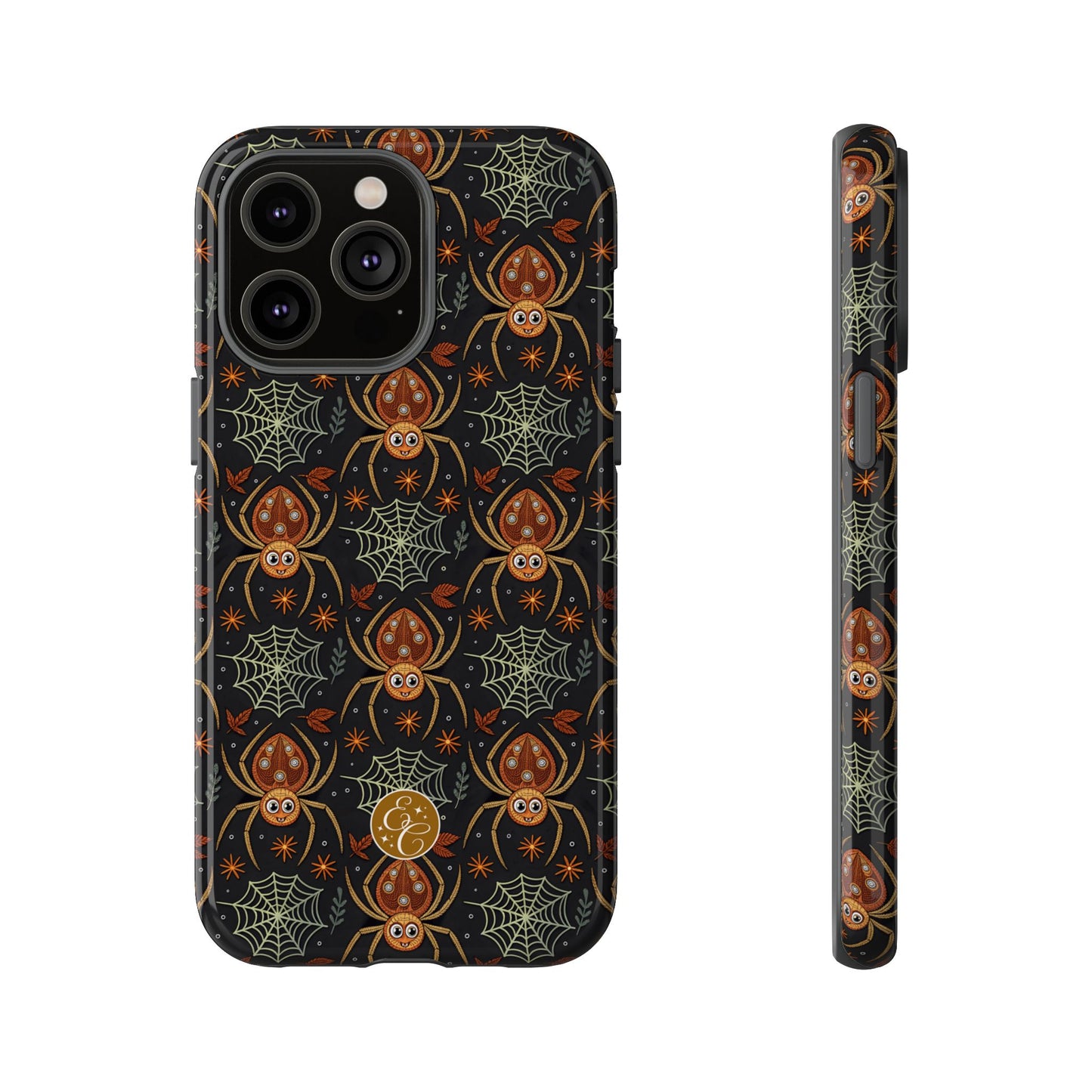Boho Halloween Spider Pattern Tough Phone Case