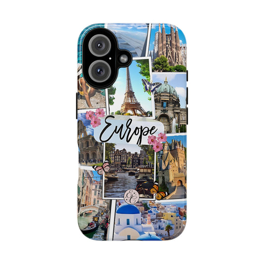 Europe Travel Collage Tough Phone Case