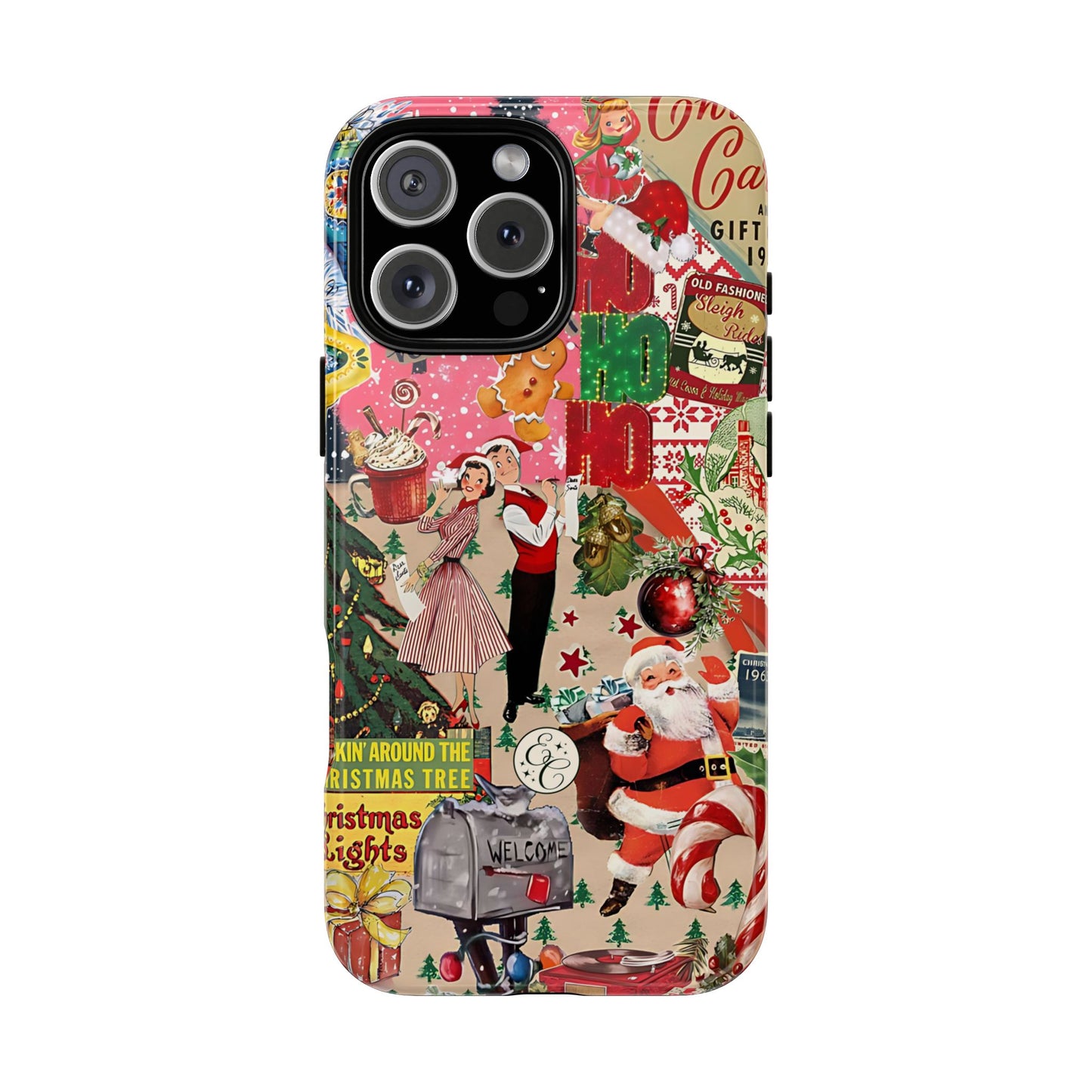 Vintage Christmas Collage Tough Phone Case