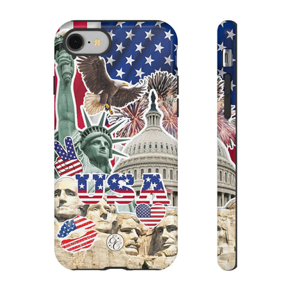 Patriotic USA Collage Tough Phone Case