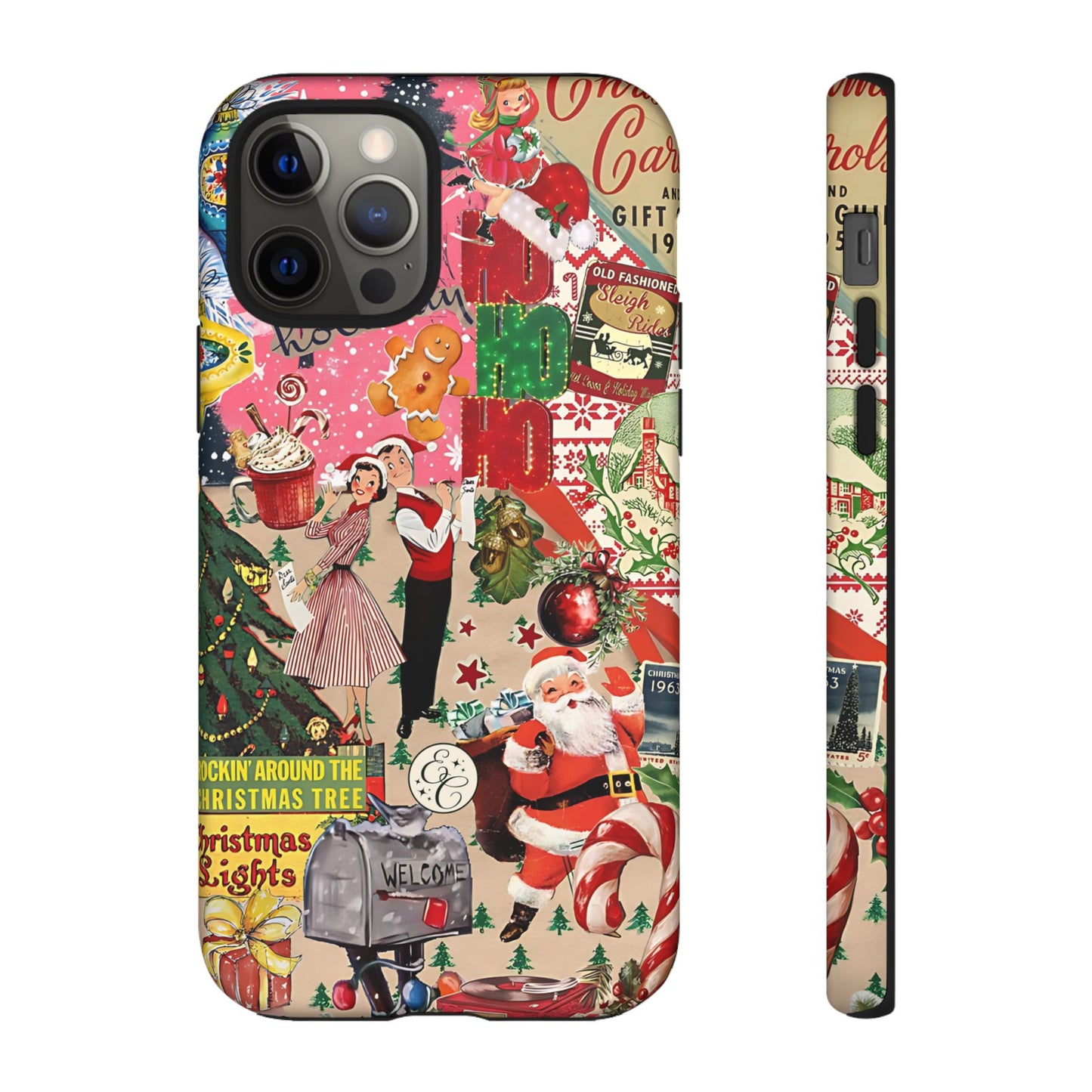 Vintage Christmas Collage Tough Phone Case