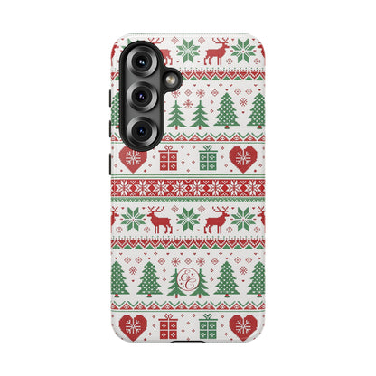 Ugly Christmas Sweater Pattern Tough Phone Case