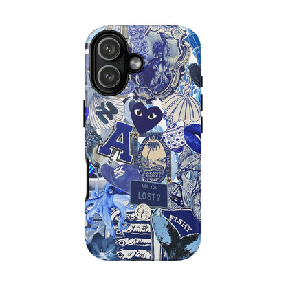Blue Collage Tough Phone Case