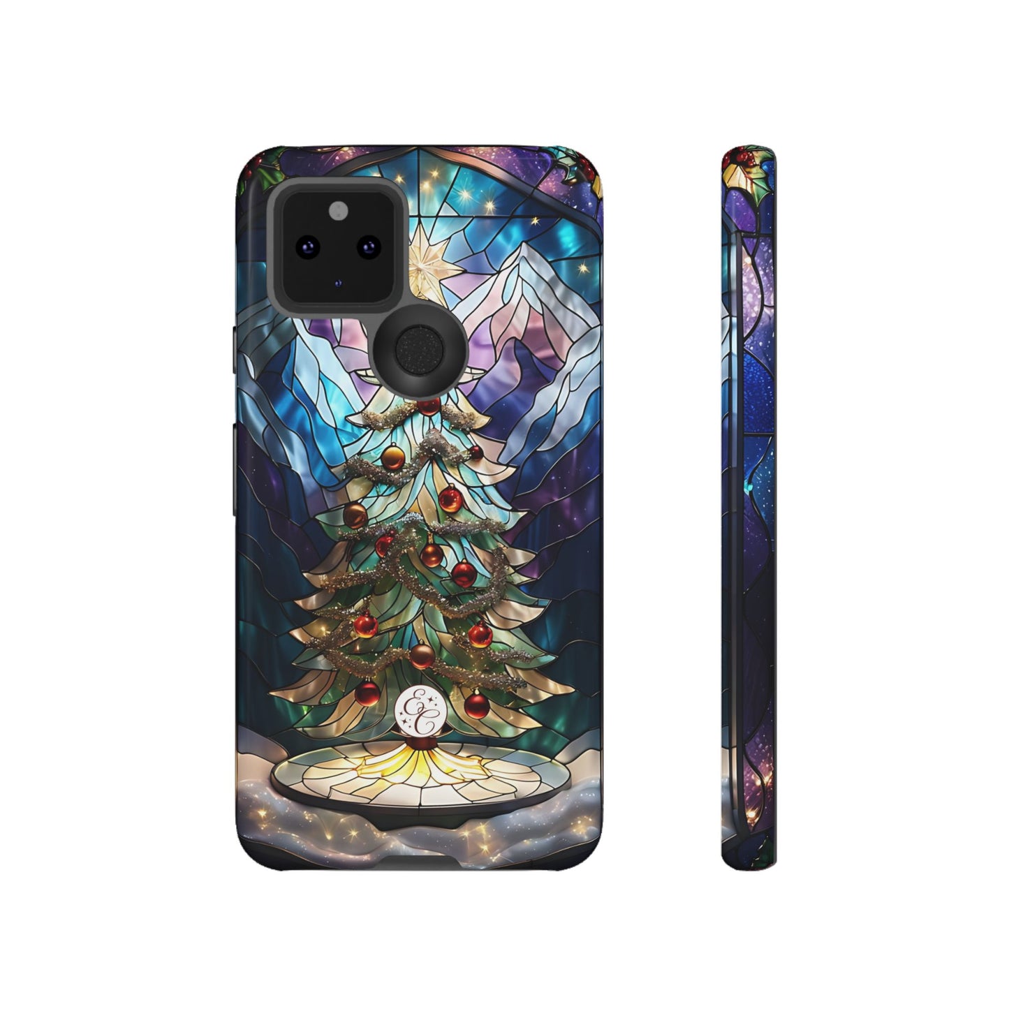 Christmas Tree Stained Glass Tough Phone Case