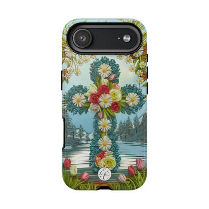 Floral Cross Tough Phone Case