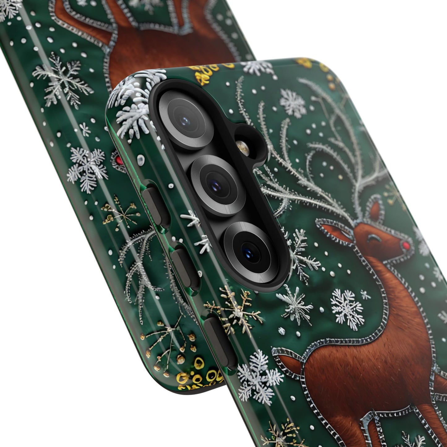 Merry Christmas Reindeer Tough Phone Case