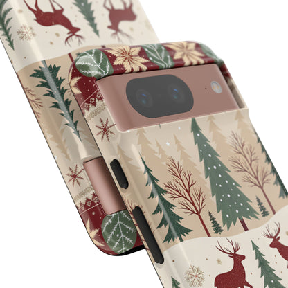 Vintage Christmas Reindeer Tough Phone Case