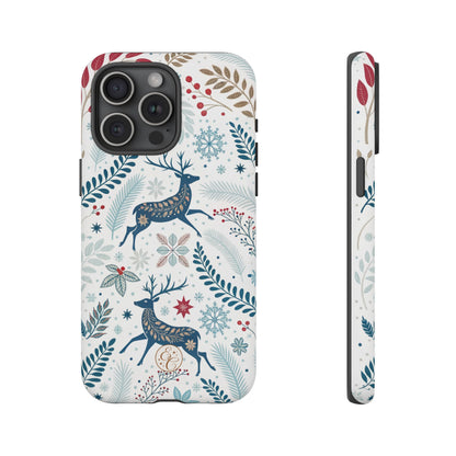 Blue Winter Deer Phone Case