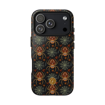 Boho Halloween Spider Pattern Tough Phone Case