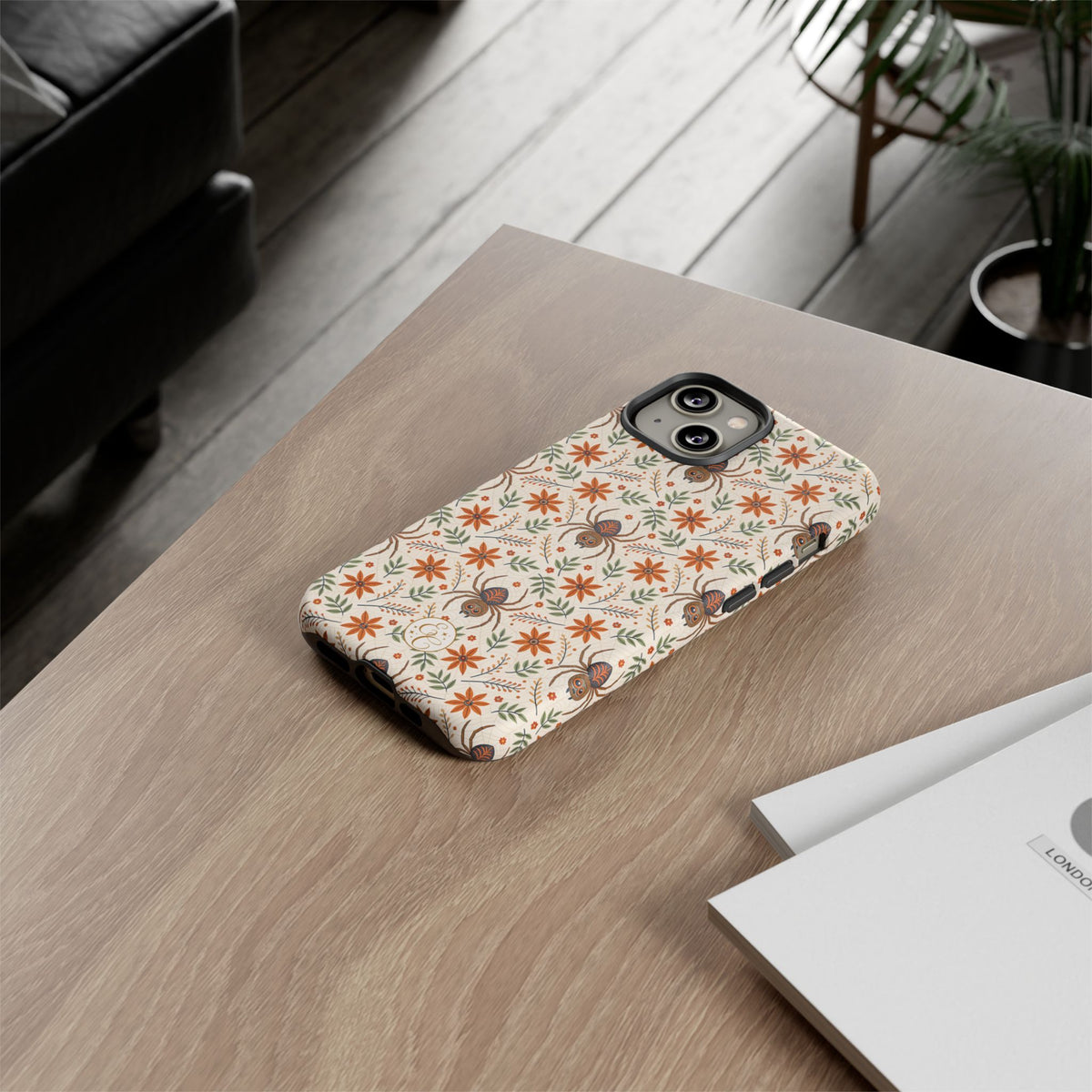 Boho Floral Spider Pattern Phone Case